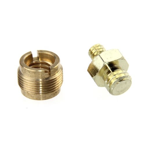 DSLR Brass Screw Adapter 1/4" to 3/8" to 5/8" for Microphone Stand Camera Cage