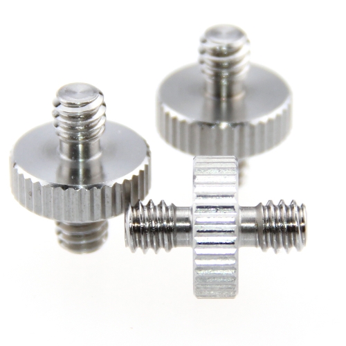 CAMVATE 1/4"Male to 1/4"Male Double-ended Screw Adapter (pack of 3)