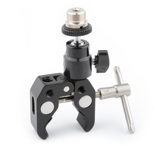 CAMVATE Crab clamp & 5/8"-27 Ball Head Mount for Microphone