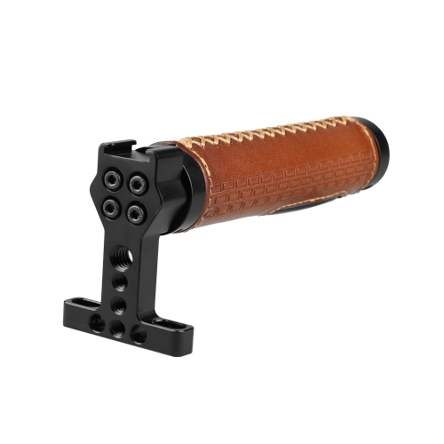 CAMVATE DSLR Top Handle (Leather Grip) for Camera Camcorde Cage Kit