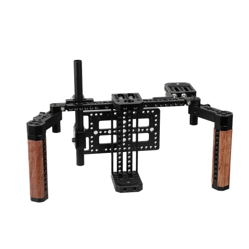 CAMVATE Director's Monitor Cage Kit with Wood Handles