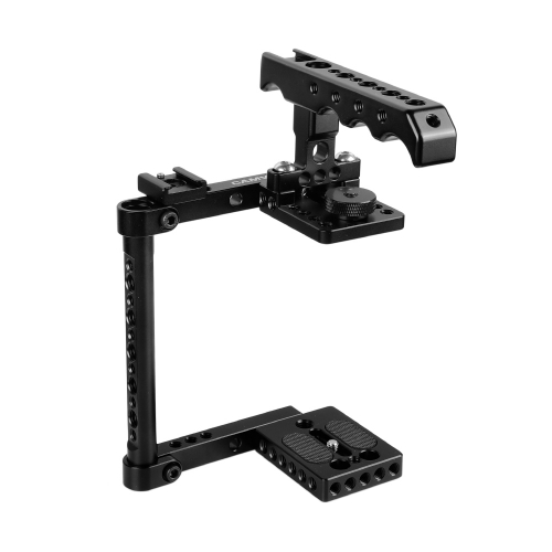 CAMVATE Camera Cage Kit With Top Cheese Handle & Shoe Mount For Canon 600D 70D 80D (Left-hand Mounted)