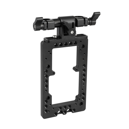 CAMVATE Double-faced Battery Plate Annular Type With Adjustable 15mm Rod Clamp 360° Swivel