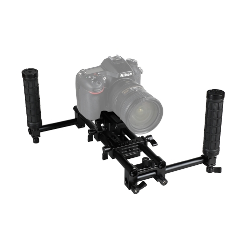 CAMVATE Handheld Camera Cage Rig With Manfrotto QR Plate & Rubber Grips For HDSLR Camera / Camcorder