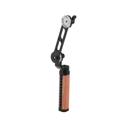 CAMVATE Adjustable Wooden Handgrip & Extension Arm With ARRI Rosette Style Connection Joint (Either Side)