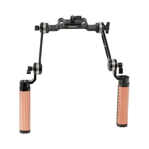 CAMVATE ARRI Style Rosette Hand Grips (A Pair) With 15mm Rail Rod Clamp Adapter For DSLR Camera Shoulder Mount Rig