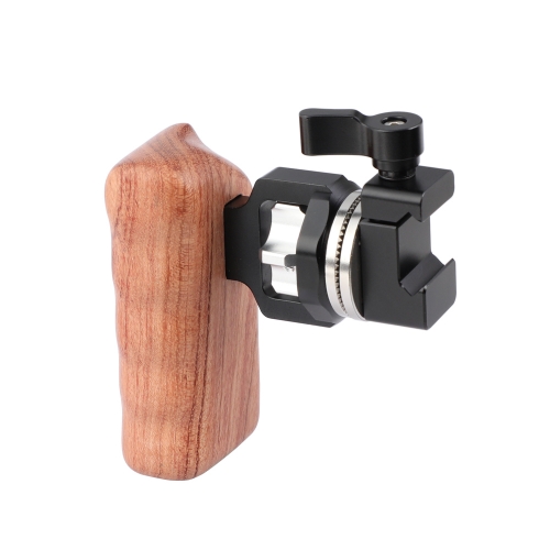 CAMVATE Quick Release Wooden Hand Grip (Right Side) With M6 ARRI Rosette Connection & NATO Clamp Adapter