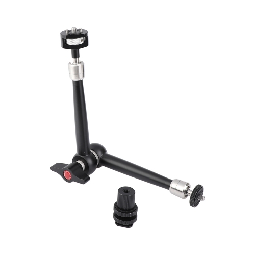 CAMVATE Robust 11'' Magic Articulated Arm With 1/4'' Male Threads & Locating Pins & Shoe Mount (Upgraded Version)