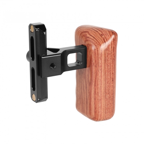 CAMVATE Quality Wooden Handgrip (Right Side) With Quick Release NATO Clamp And 70mm NATO Safety Rail