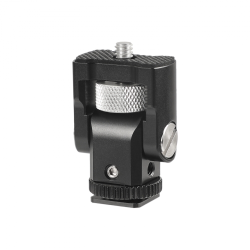 CAMVATE 1/4"-20 Support Holder 90 Degree Tilt Adjustable With Bottom Shoe Mount Adapter For On-camera Monitor / LED Flashlight