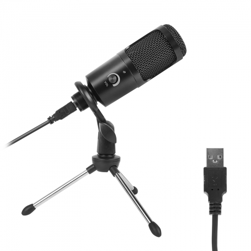 CAMVATE USB Condenser Microphone Plug-and-play Volume Adjustable With Tripod Stand & For Laptop / Computer Audio Recording Live Broadcast