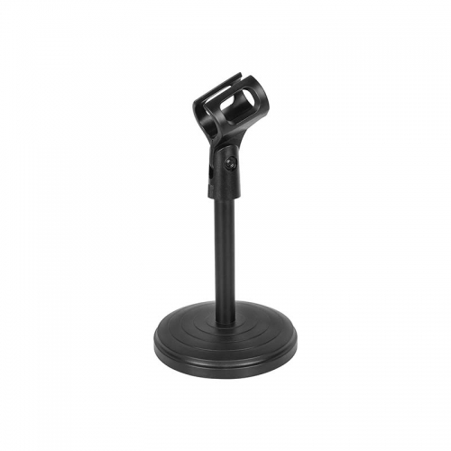 CAMVATE Desk Microphone Clip Stand 180 Degree Adjustable With Plastic Round Base