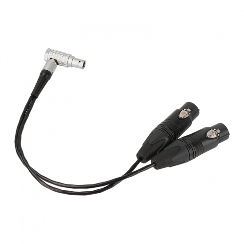 CAMVATE Audio Input Cable For Atomos Shogun Inferno Monitor Recorder Right Angle 10 Pin Male To 2 XLR 3 Pin Female
