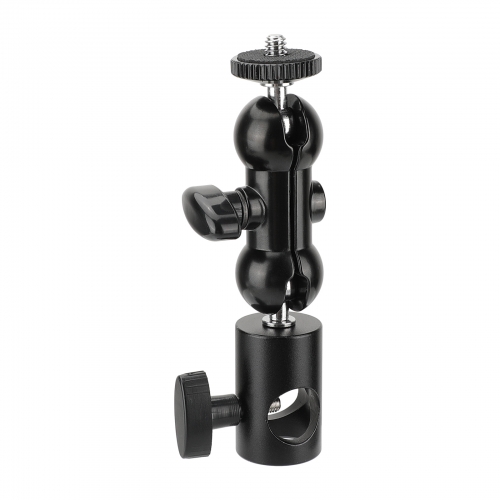 CAMVATE 16mm Light Stand Head Adapter With 1/4"-20 Thumbscrew Mini Ball Head Support