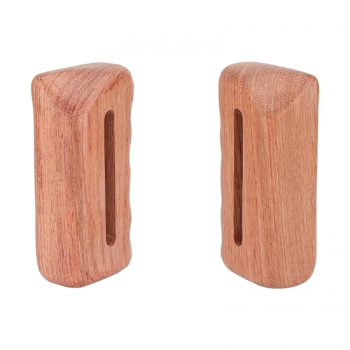 CAMVATE Simple Wooden Hand Grip Pair (Left & Right Side) With 1/4"-20 Mounting Groove For DSLR Camera Cage Kit