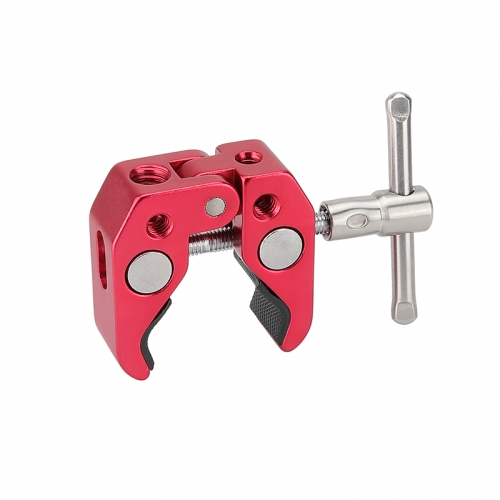 CAMVATE Super Clamp Crab Pliers Clip Magic Friction Arm (Red) With 1/4" & 3/8" Mounting Points For DSLR Camera Studio