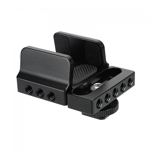 CAMVATE Universal SSD Holder Clamp Adjustable Width (35mm ~ 80mm) With 1/4"-20 Mounting Points & Shoe Mount Connector For BlackMagic Micro Signal Conv