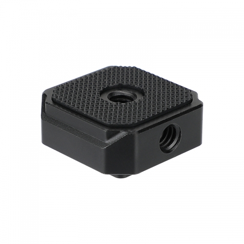 CAMVATE Universal Base Mount Square Block With 1/4"-20 Thread Hole And Built-in Shoe Mount Adapter