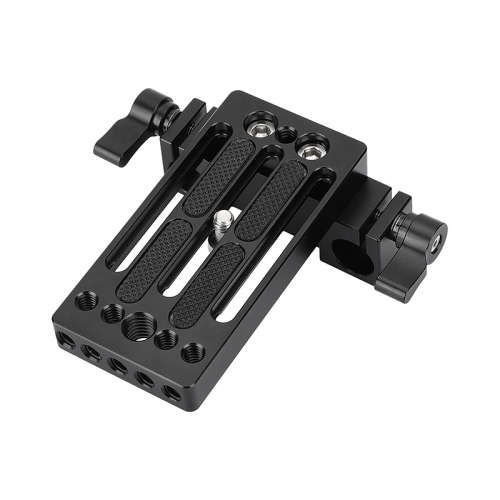 CAMVATE Extended Camera Baseplate Tripod Head Mount With 1/4"-20 Mounting Stud & 15mm Rod Clamp Railblock