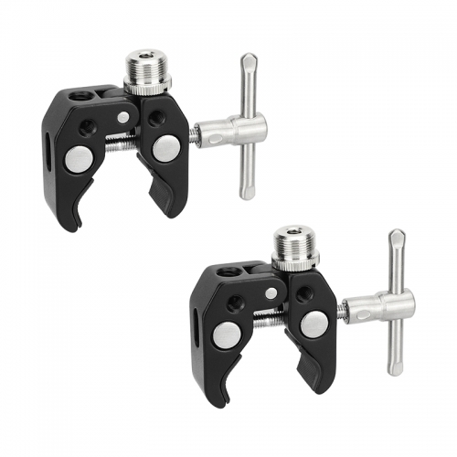 CAMVATE Super Crab Clamp with 5/8"-27 Thread Adapter for Microphones (2-Pack)