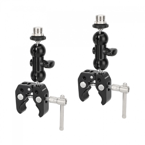 CAMVATE Crab Clamp with 360° Ball Head for Microphone (2-Pack)