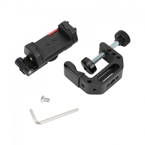 CAMVATE Universal C-Clamp with Smartphone Clip Mount
