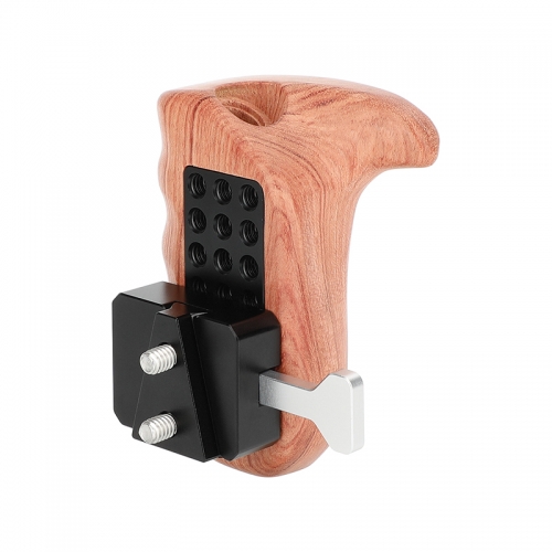 CAMVATE Wooden Handgrip with V-Lock Adapter (Right Hand)