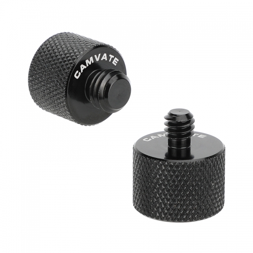 CAMVATE 5/8"-27 Female to 1/4"-20 Male and 3/8"-16 Male Mic Stand Thread Adapters Pack
